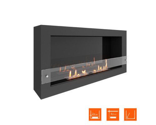 Биокамин SteelHeat WALL ONE 1100 LITE черный Биокамин SteelHeat WALL ONE 1100 LITE черный