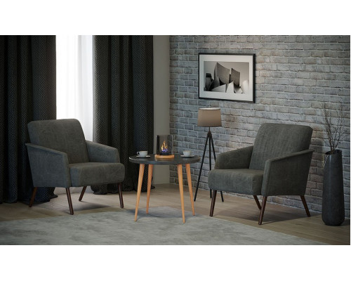Столик с биокамином Catterheim UNO GRAPHITE NATUR Столик с биокамином Catterheim UNO GRAPHITE NATUR