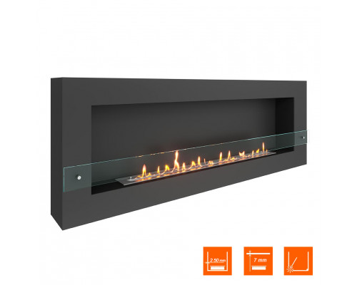 Биокамин SteelHeat WALL GRAND 1800 черный Биокамин SteelHeat WALL GRAND 1800 черный